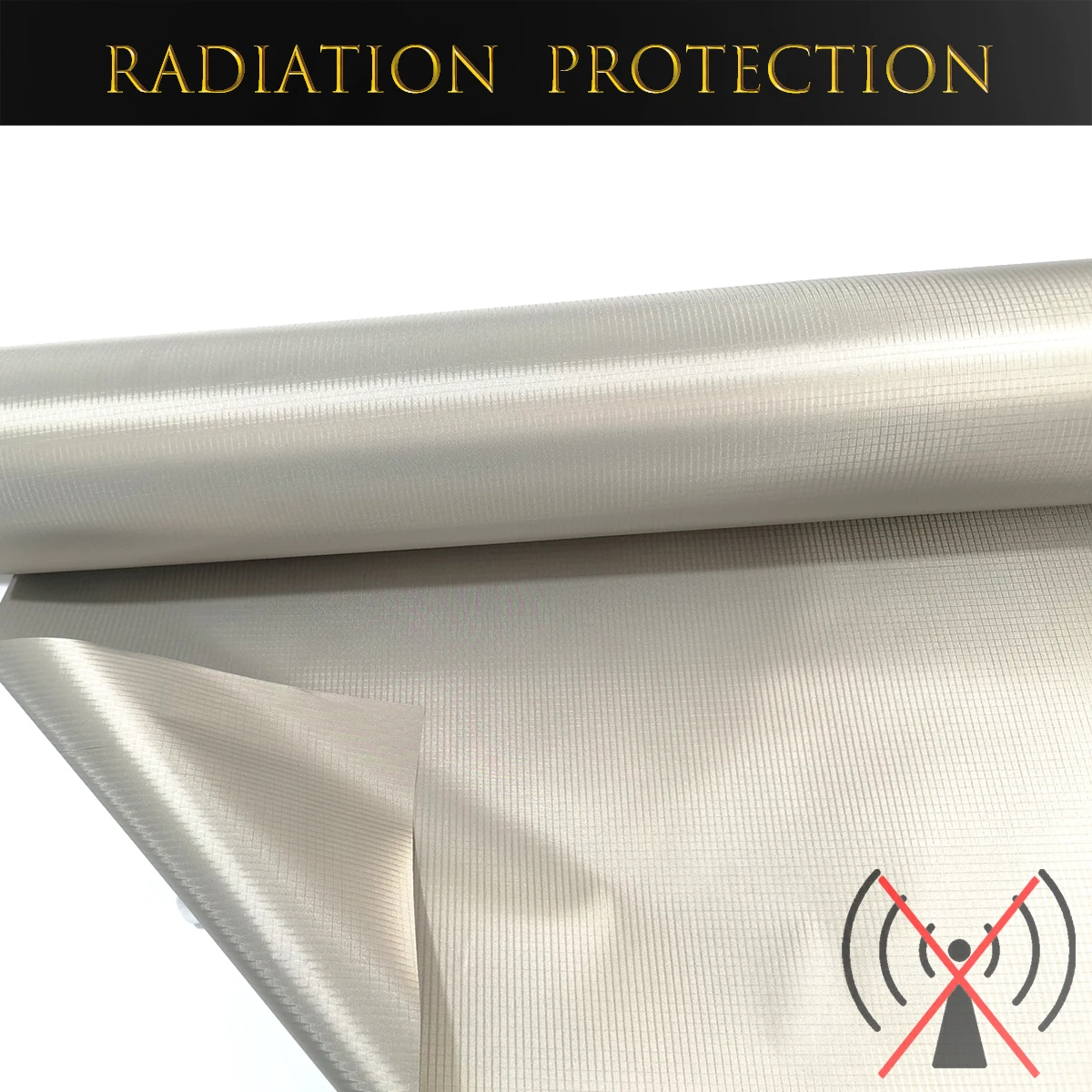 Rolls of Military Grade 5G EMF RF Blocking Faraday Fabric for E-magnetic Shielding Effectiveness Hard Plaid Copper Cloth