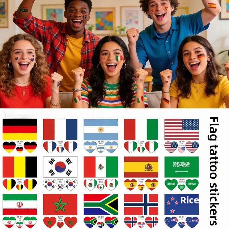 Фото Наклейки с флагами стран мира 2026: Водонепроницаемые, для мужчин и женщин, для любителей спорта и национальных символов №1