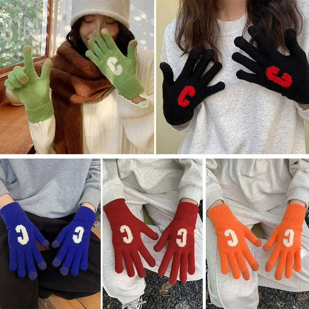 

Зимние вязаные рукавицы для вождения и велоспорта