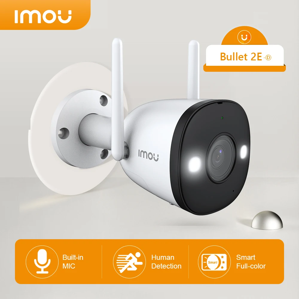 

Imou Bullet 2E Wi-Fi камера IP-камера уличная обнаружение человека интеллектуальная полноцветная камера ночного видения IP67 камера наблюдения 1080P