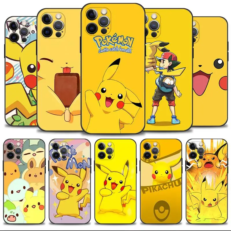 

Pokemon Cartoon Smile Pikachu Phone Case For Apple iPhone 14 13 12 11 Pro Max 13 12 Mini XS Max XR X 7 8 6 6S Plus Shell