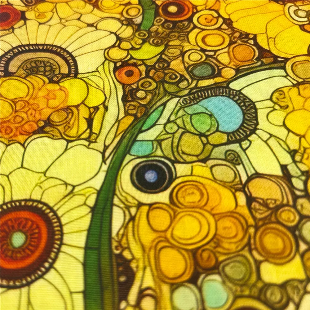 Известная картина маслом цветов хлопчатобумажная ткань для шитья Женская