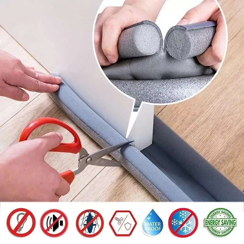 

95cm Flexible Door Bottom Sealing Strip Windproof Dust Stopper Guard Rain Weatherstrip Noise Reduction Insulator Weather Strip