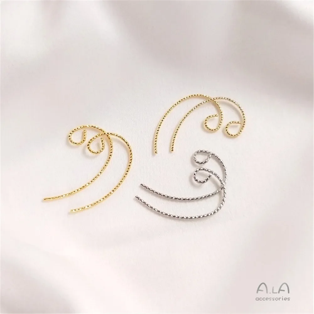 14 К светлое золото медная сумка 18-каратное настоящее французские ушные крючки