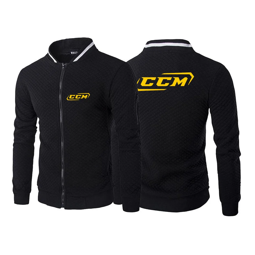 

2022 CCM Men's Long Sleeves Printed Fashion Round Neck Zipper Hoodies Jacket Street Windbreaker Coat Top