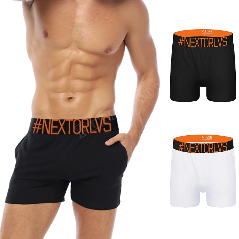 

Men's Home Underwear Trendy Sexy Cotton Fabric Outer Shorts Men's Summer Comfortable Thin Pajamas Loose Male's Casual Pants