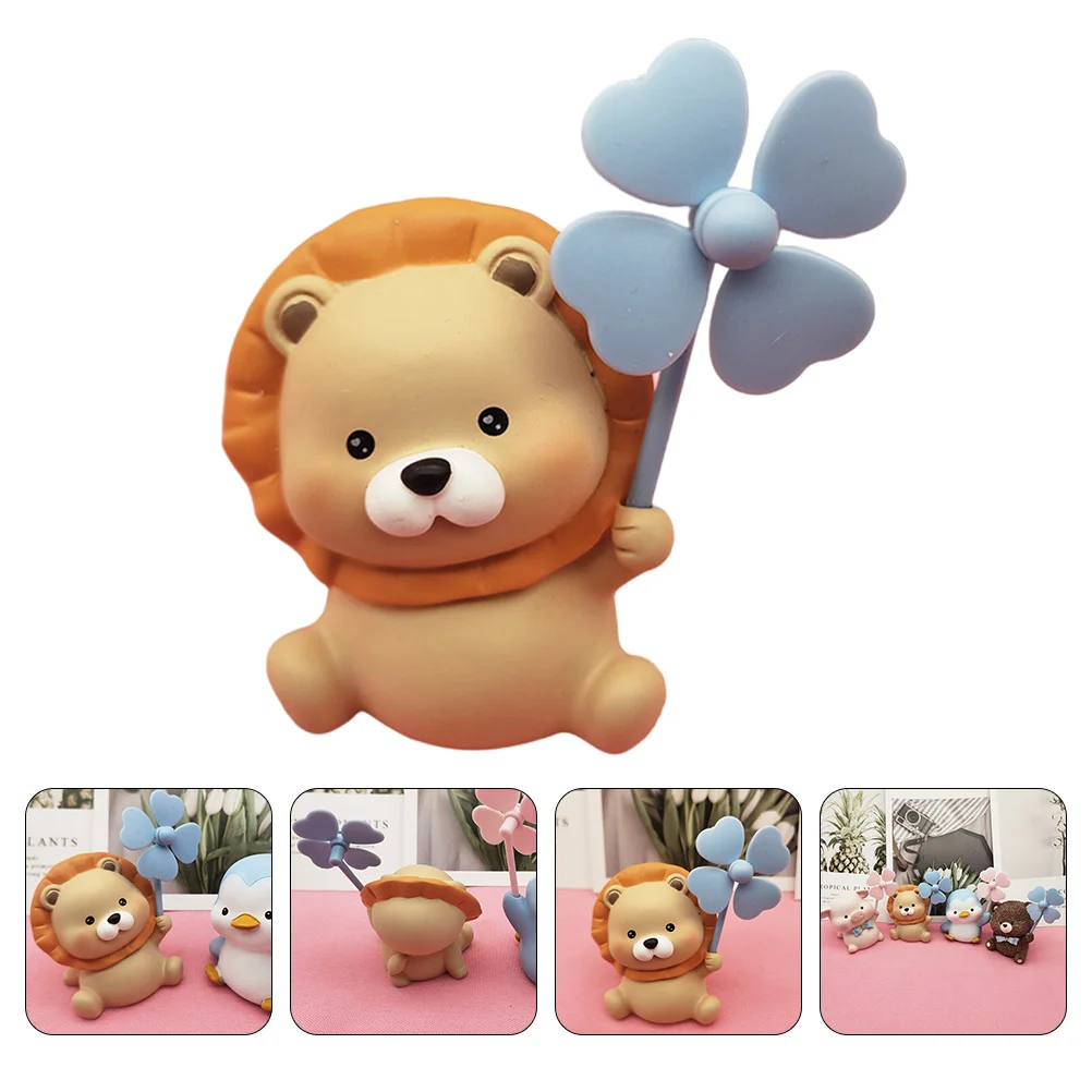 

Resin Crafts Small Animal Decor Tabletop Miniatures Compact Desktop Adornment Container
