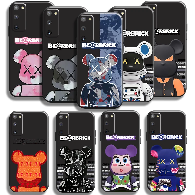 

Fashion Brand Luxury Bear Phone Case For Samsung Galaxy S10 S9 S8 Plus Lite S10E Case For Samsung S10 5G Black Carcasa Coque