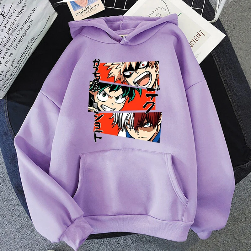 Новые мужские и женские зимне-осенние модные толстовки с капюшоном в стиле аниме