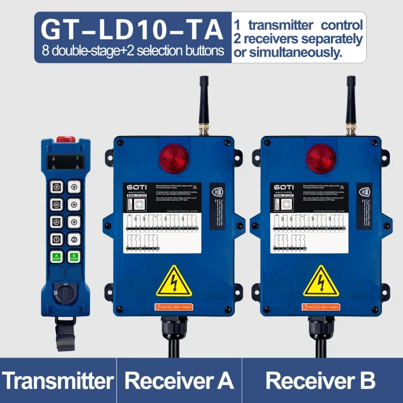 Промышленный беспроводной пульт дистанционного управления 8 двухступенчатых + 2