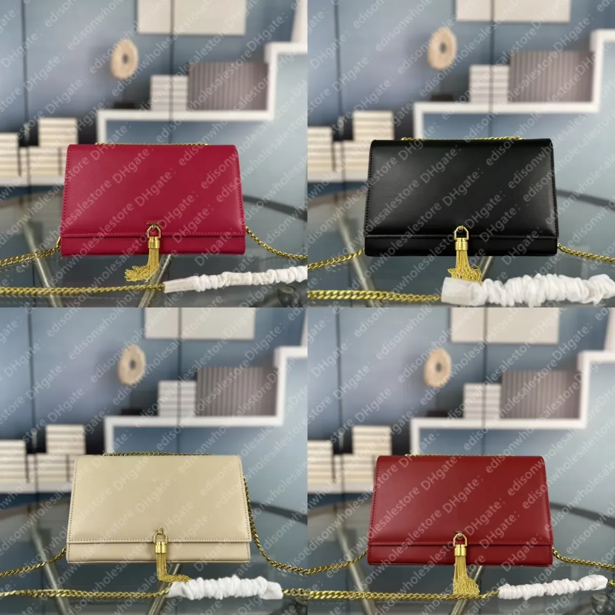 

Женская сумка-Монограмма YL Kate Woc, дамская сумочка с коробкой и цепочкой, модный дизайнерский кожаный повседневный саквояж на плечо