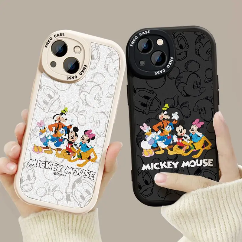 

2022 new Popular New Disney Mickey Phone Cases For iPhone 13 12 11 Pro Max Mini XR XS MAX 8 X 7 SE 2022 Silicone all-inclusive