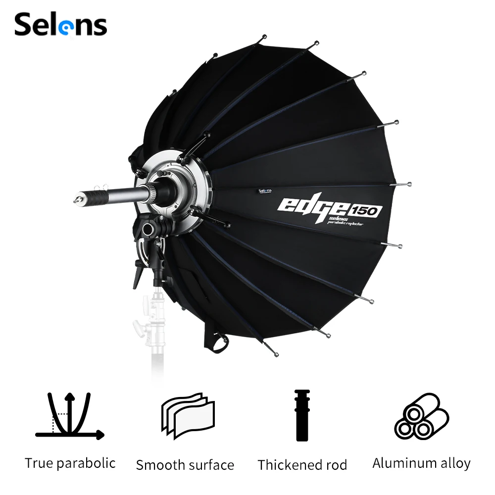 

Selens Multifunction Reflective Soft Umbrella Studio Lighting Light Umbrella with Large Diffuser Cover photography Props Softbox