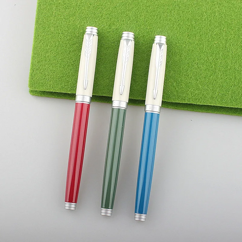 

3PCS Luxury High Quality Fountain Pen Metal Design School Student Office Supplies Writing Signature New Ink Pen