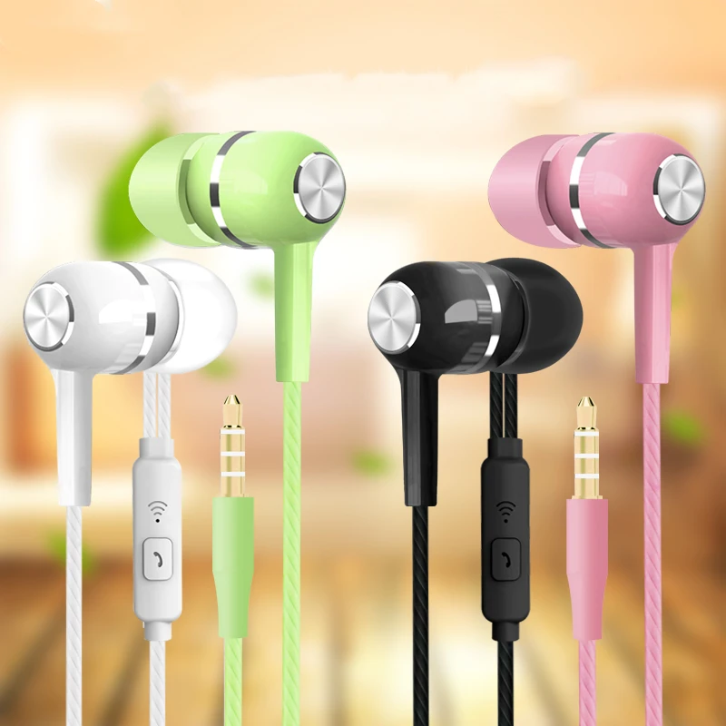 

Mobile Wired Headphones Sport Earphone In Ear 3.5 Sport Earbuds Headset Mic Music Earphones for Phones