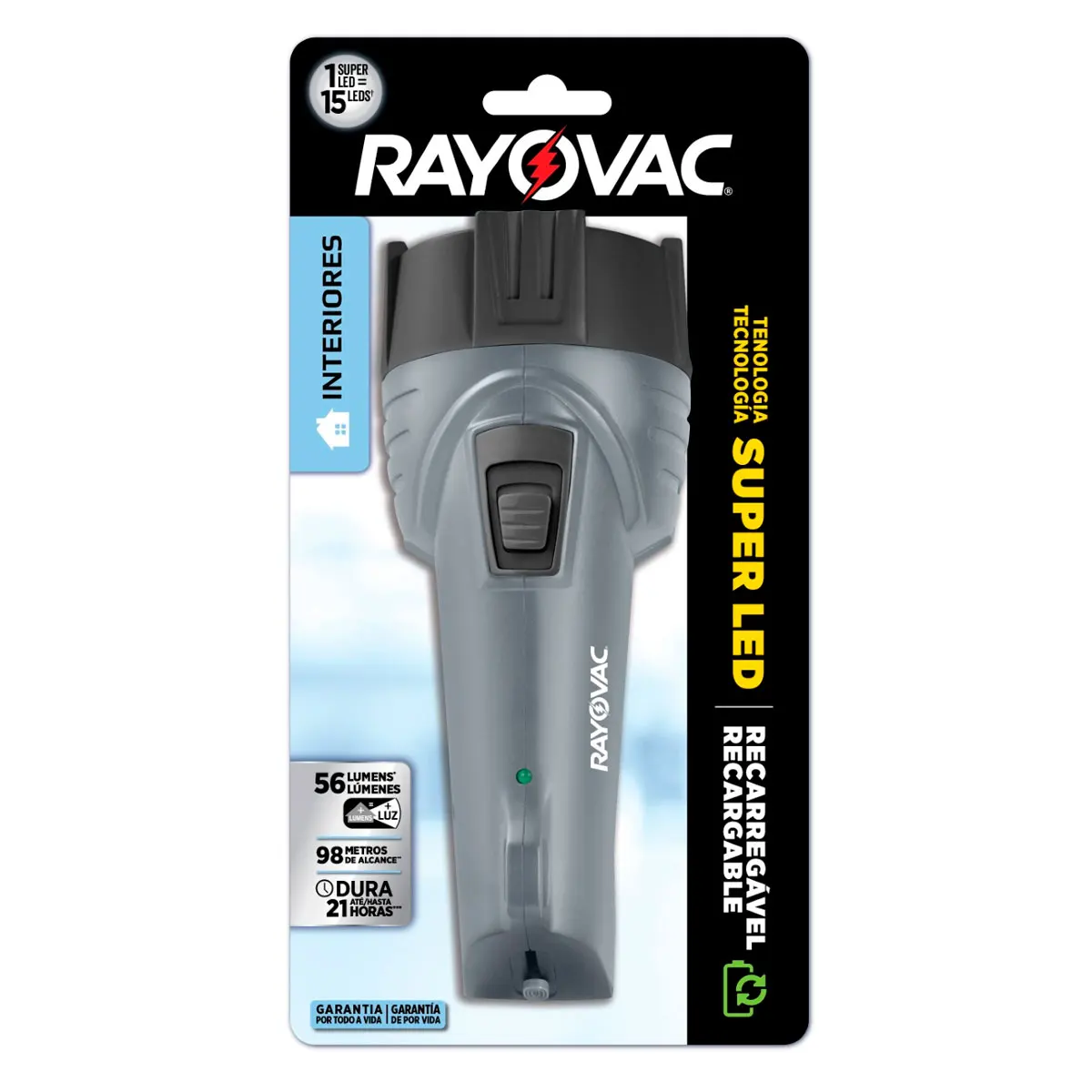 

SUPER LED BIVOLT RECHARGEABLE LANTERN SUPERLED-BRA, SORTS COLORS