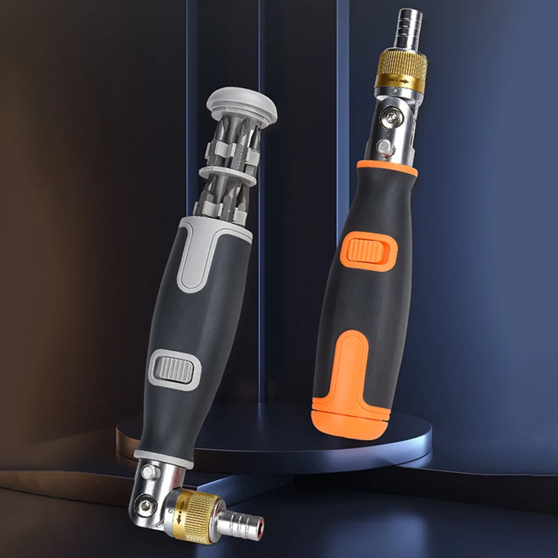 

Household portable 10 in 1 hidden screwdriver head multi angle ratchet corner screwdriver set multi-functional screwdriver