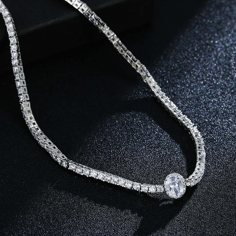 

Emmaya Bridal Wedding Party Noble Neckalce With Tiny Cubic Zircon For Women&Girls Fine Jewelry Fashion Decoration