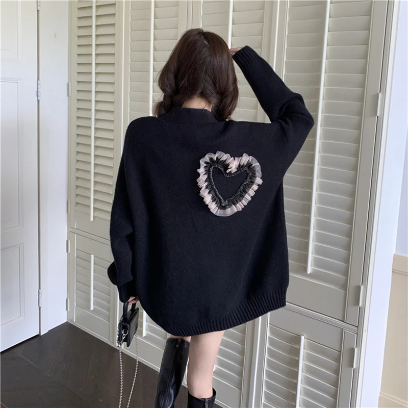 DAYIFUN-свитера большого размера женские вязаные кардиганы в стиле пэчворк с