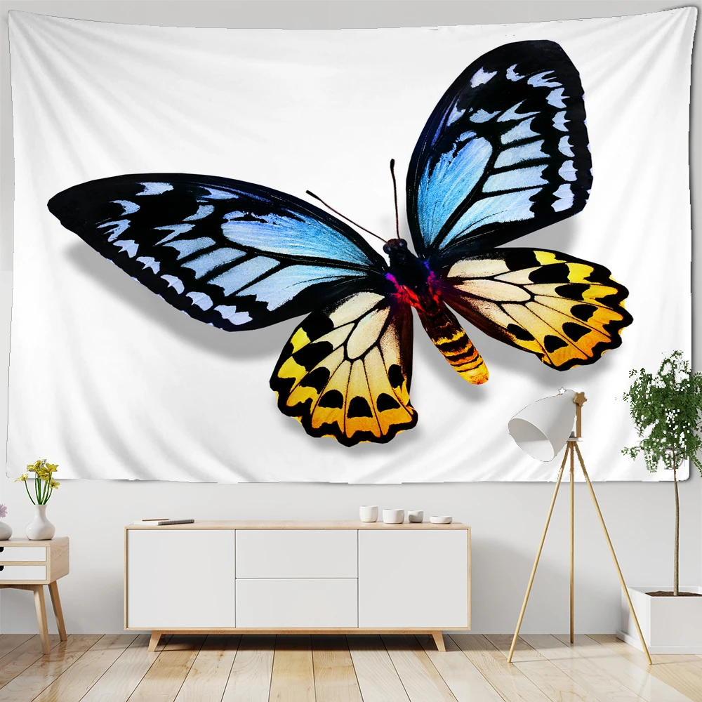 

Colorful Butterfly Tapestry Moth Tapestry Wall Hanging Bohemian Psychedelic Wall Decoration Beach Towel Polyester Yoga Blanket