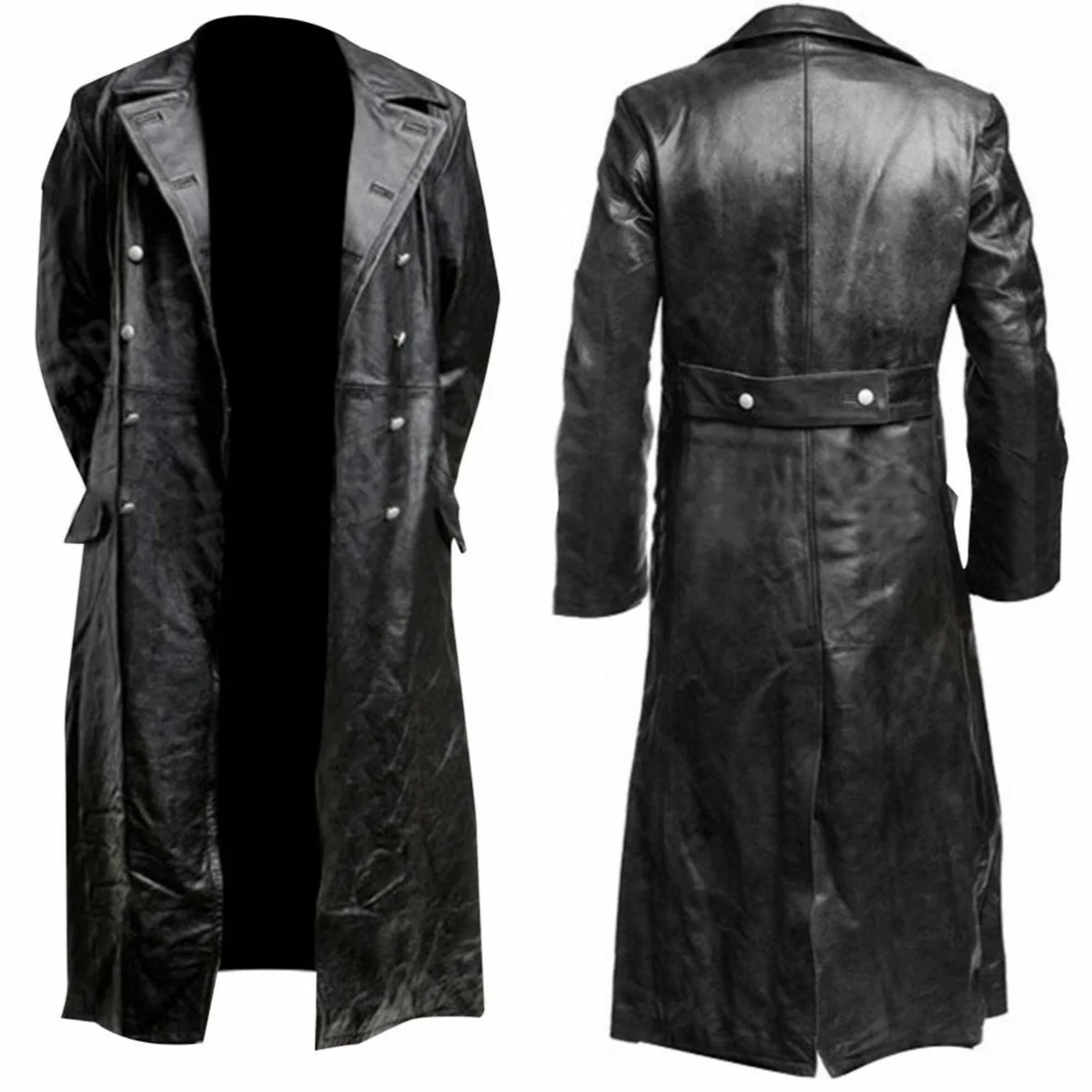 

Мужская классическая немецкая Военная униформа в стиле стимпанк, черный Тренч для косплея, пальто в средневековом стиле, готическая одежда,...