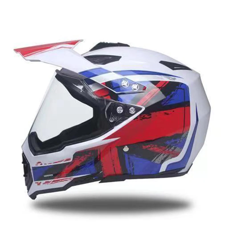 Motorcycle Helmet, Men's and Women's Cross-country Helmet UV Resistant Lens, All Season Personalized Racing Helmet, Professiona enlarge