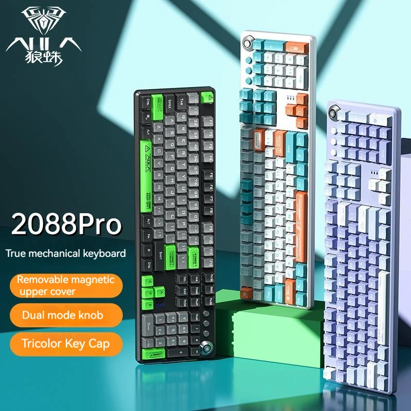 

Aula/F2088pro Mechanical Keyboard High Appearance Level Green Axis Red Axis Tea Axis Gaming Keyboard With Magnetic Boy Gift