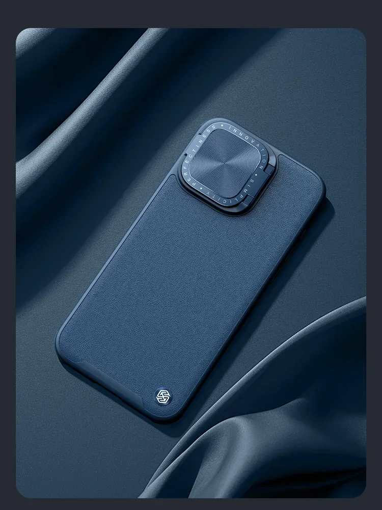 NILLKIN Магнитная кожаная защита для камеры i чехол телефона iphone 15 Pro Max 5G 15Pro ProMax i15