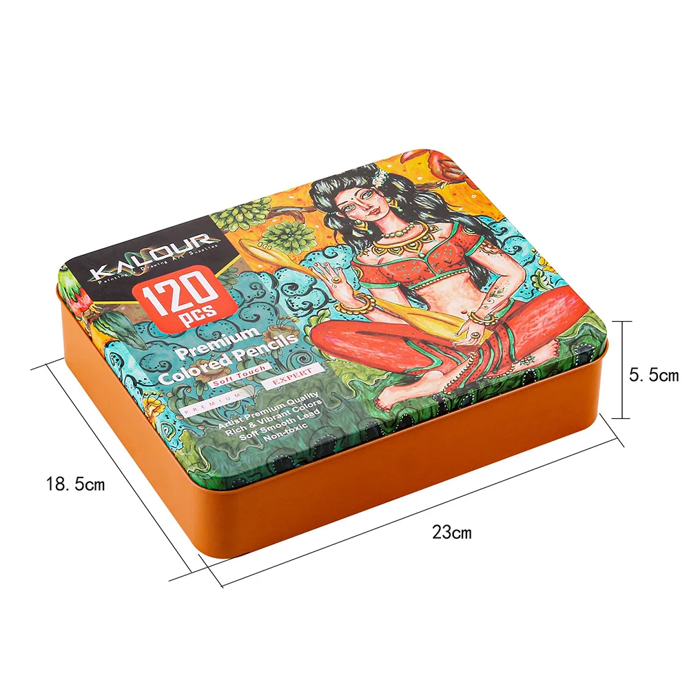 120 цветных карандашей KALOUR профессиональные масляные цветные карандаши набор лучший подарок для дня рождения мальчика девочки Вернуться в школу.