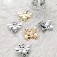 brass cabinet knobs apricot leaf butterfly bee handle nordic light luxury pastoral single hole handle children room decorations