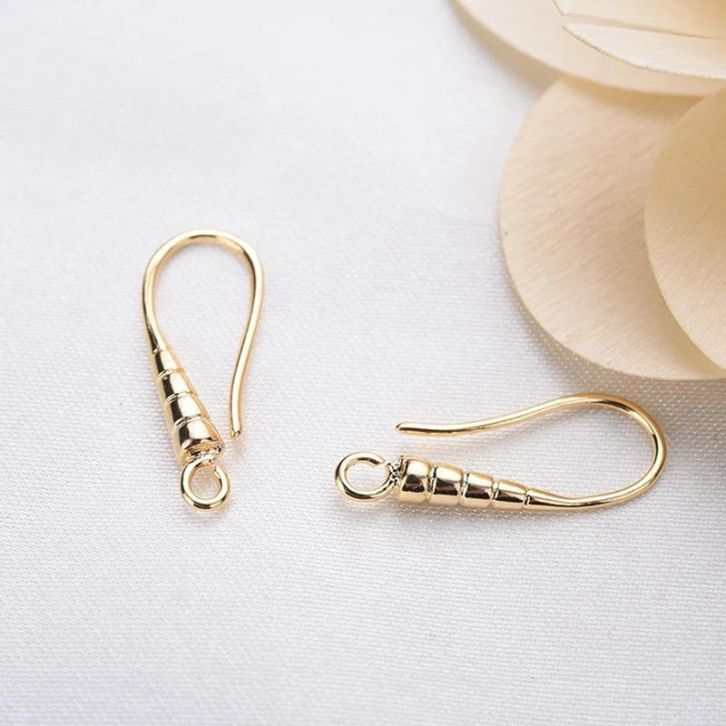 

20PCS Jewelry Making Findings 18K GOLD Plated Carved Earring French Hook