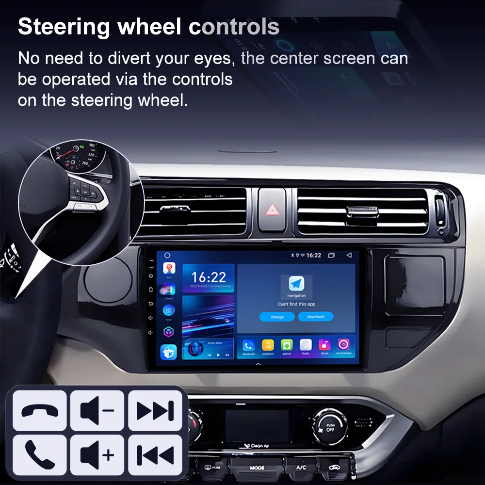Фото Android 16 для Kia RIO 4 K3 2011 2012 2013 2014-2017, авто Carplay, автомобильный DVD-радио, навигация, GPS, мультимедийный плеер, стерео WIFI + 4G №4