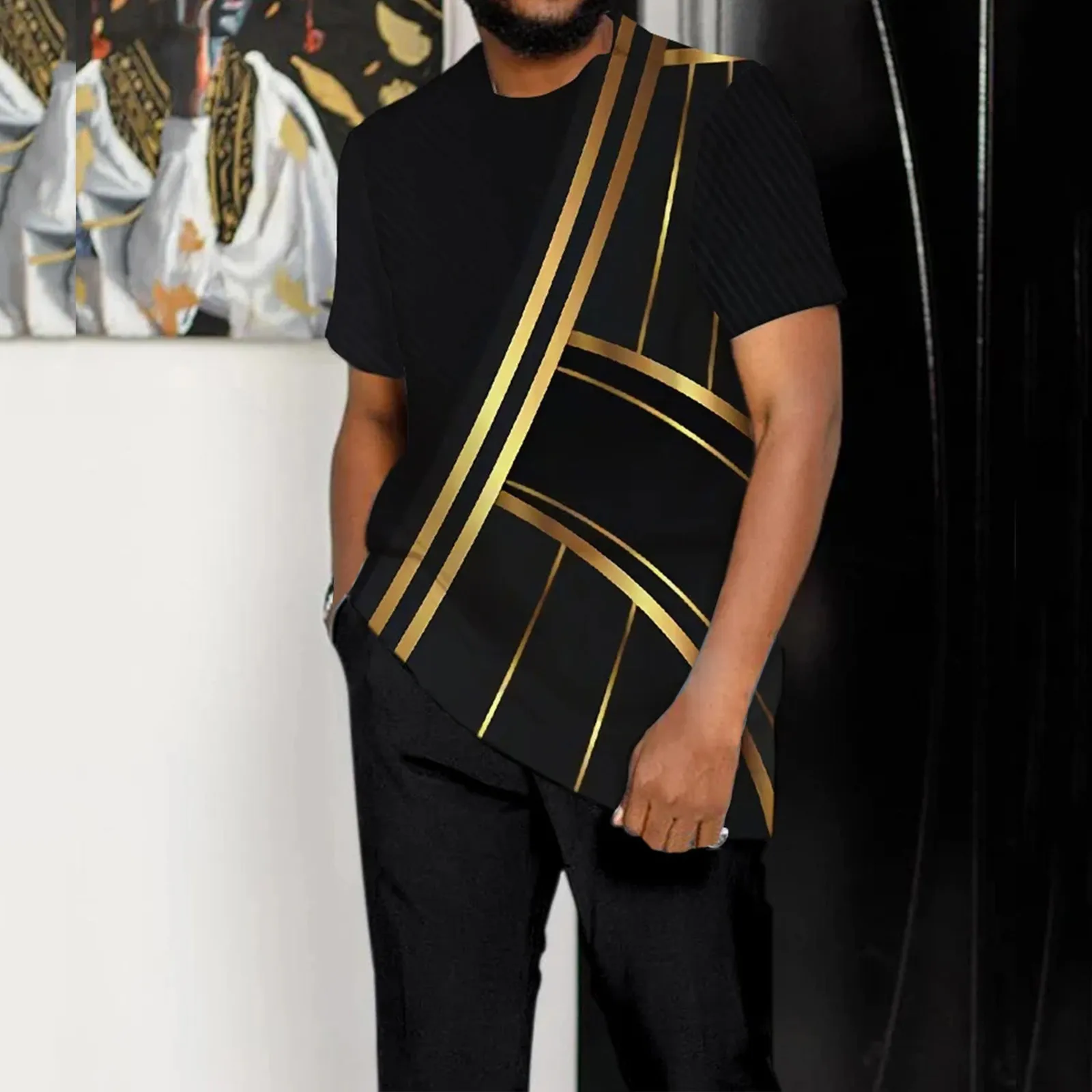 Male Casual 2 Piece Set Color Block Tops Solid Color Quick Dry Shorts Men Sets Ensemble Homme Streetwear Dailywear Conjuntos