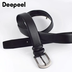1pc 3.7*110-130cm Men's Classic Pin Buckle Genuine Belts Anti-theft Cowskin Belt with Zipper To Hide in India