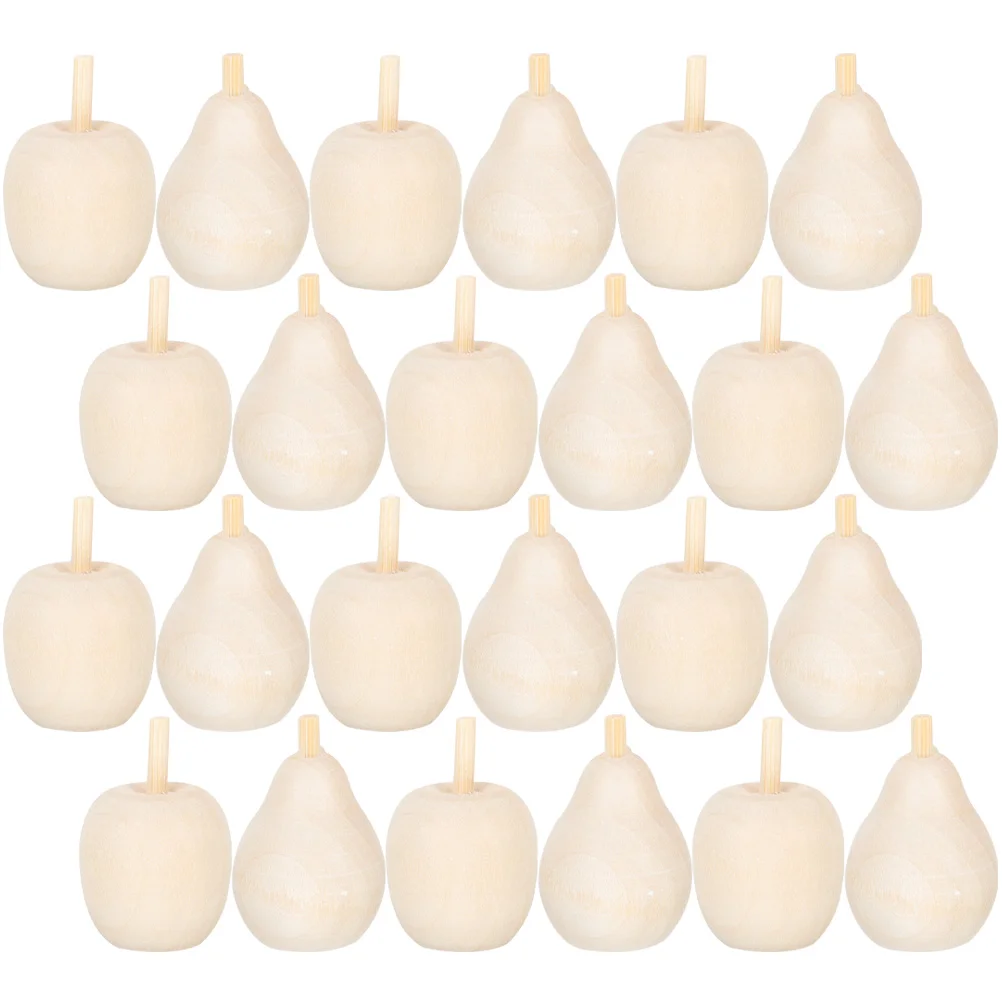 

40pcs Unpainted Wooden Crafts Wooden Fruit Home Ornament DIY Crafts Decoration