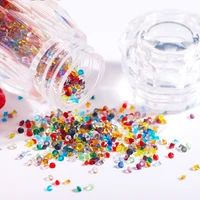 mini nails crystal micro beads tiny multicolor ab 3d glitter pixie nail art rhinestone decoration