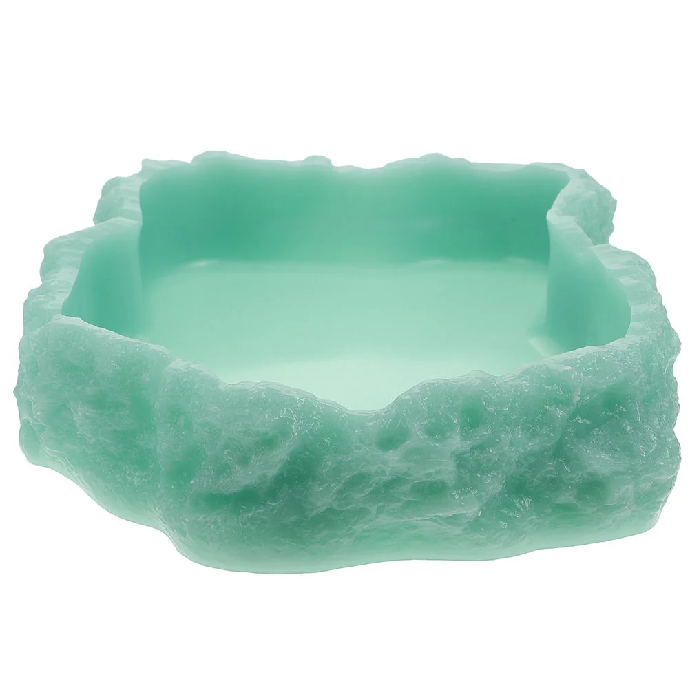 

Reptile Bowl Dishwater Feeding Terrarium Luminous Gecko Resin Decor Tortoise Feeder Plate Glow Snake Tankdark Lizard Delicate
