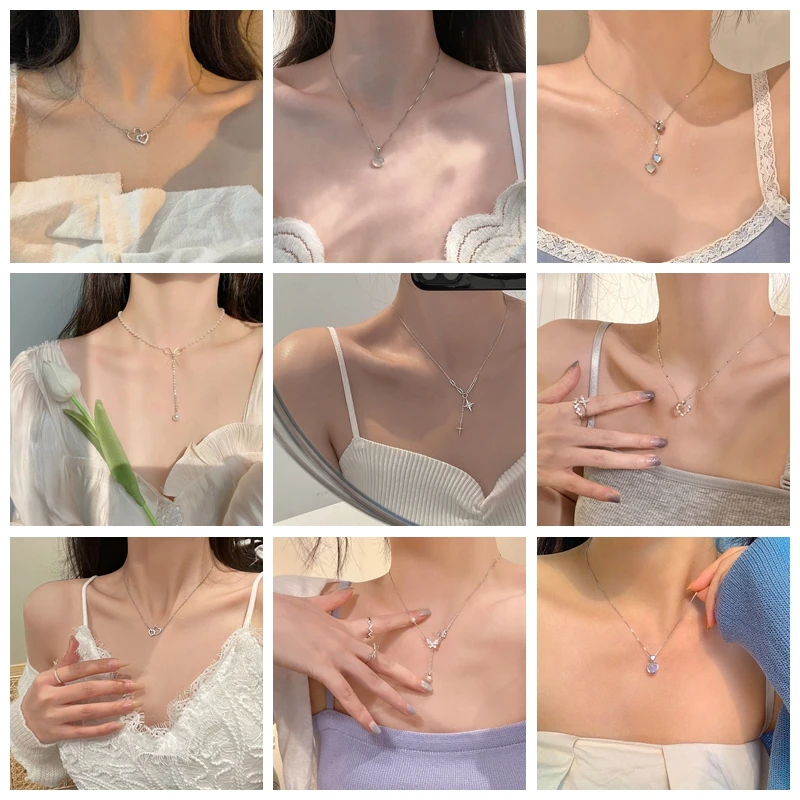 

Women Pendant Necklace 2023 New Korean Fashion Designer Jewelry Collar Chain