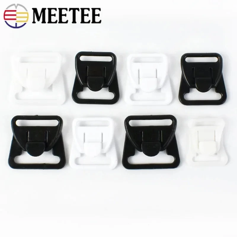 

100Sets Meetee 12/14/18/20mm Plastic Bra Buckles Nursing Clip Maternity Clasp DIY Sewing Underwear Clothing Accessories