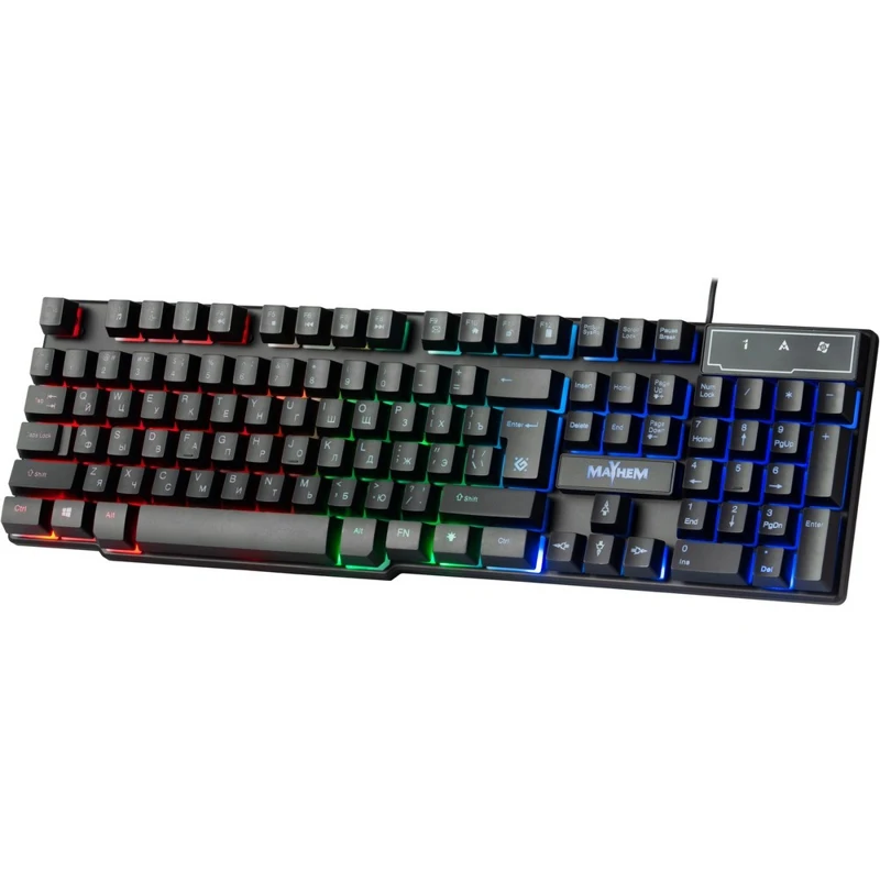 Проводная игровая клавиатура Defender Mayhem GK-360DL RU RGB подсветка 19 Anti-Ghost - купить по