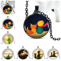 2020 new cartoon anime 3 color necklace glass convex personality fox prince pendant necklace gift wholesale