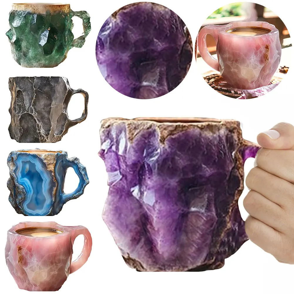 Кофейная чашка с имитацией минерального кристалла чайная элегантные кофейные