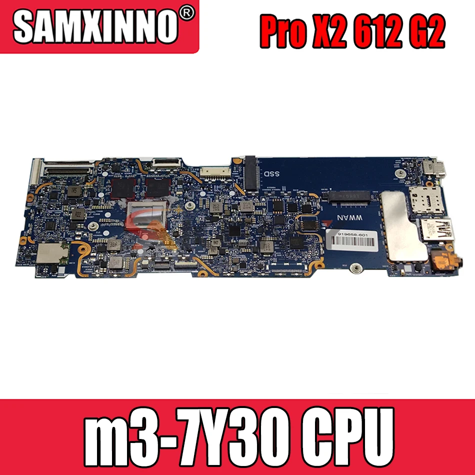 

Akemy 6050A2851001-MB-A02 for HP Pro X2 612 G2 laptop motherboard mainboard Core m3-7Y30 SR347 CPU tested full 100%