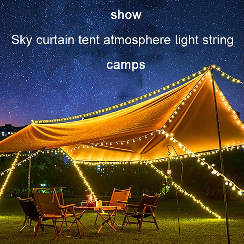 Tent Decoration 40/80 Led Lamp Crystal Globe Lights Waterproof