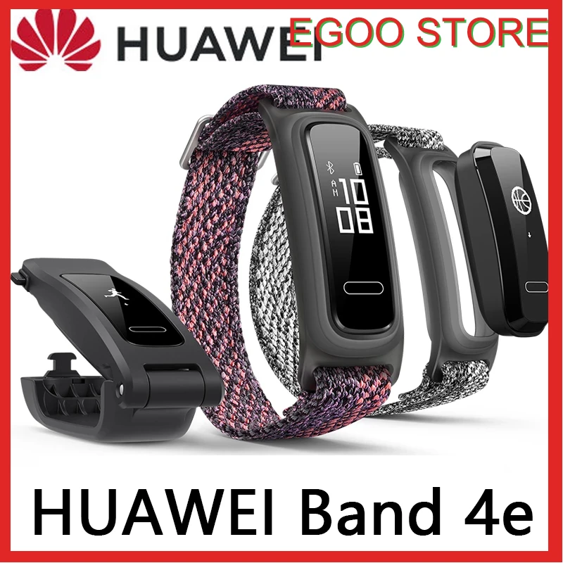 

Смарт-браслет Huawei Band 4e, водонепроницаемый спортивный браслет с двойным запястьем и режимом обуви, баскетбольным мониторингом данных, Время ...