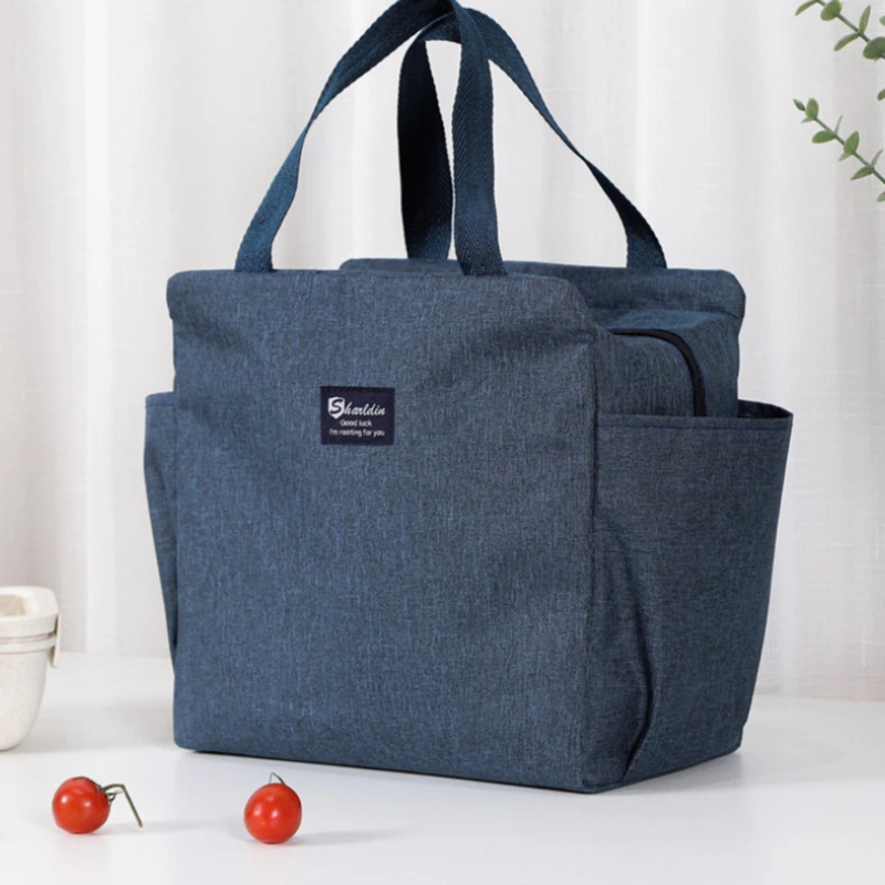 

Large Capacity Cooler Bag Waterproof Oxford Portable Zipper Hot Lunch Bag For Men And Women Lunch Box Picnic Food Bags