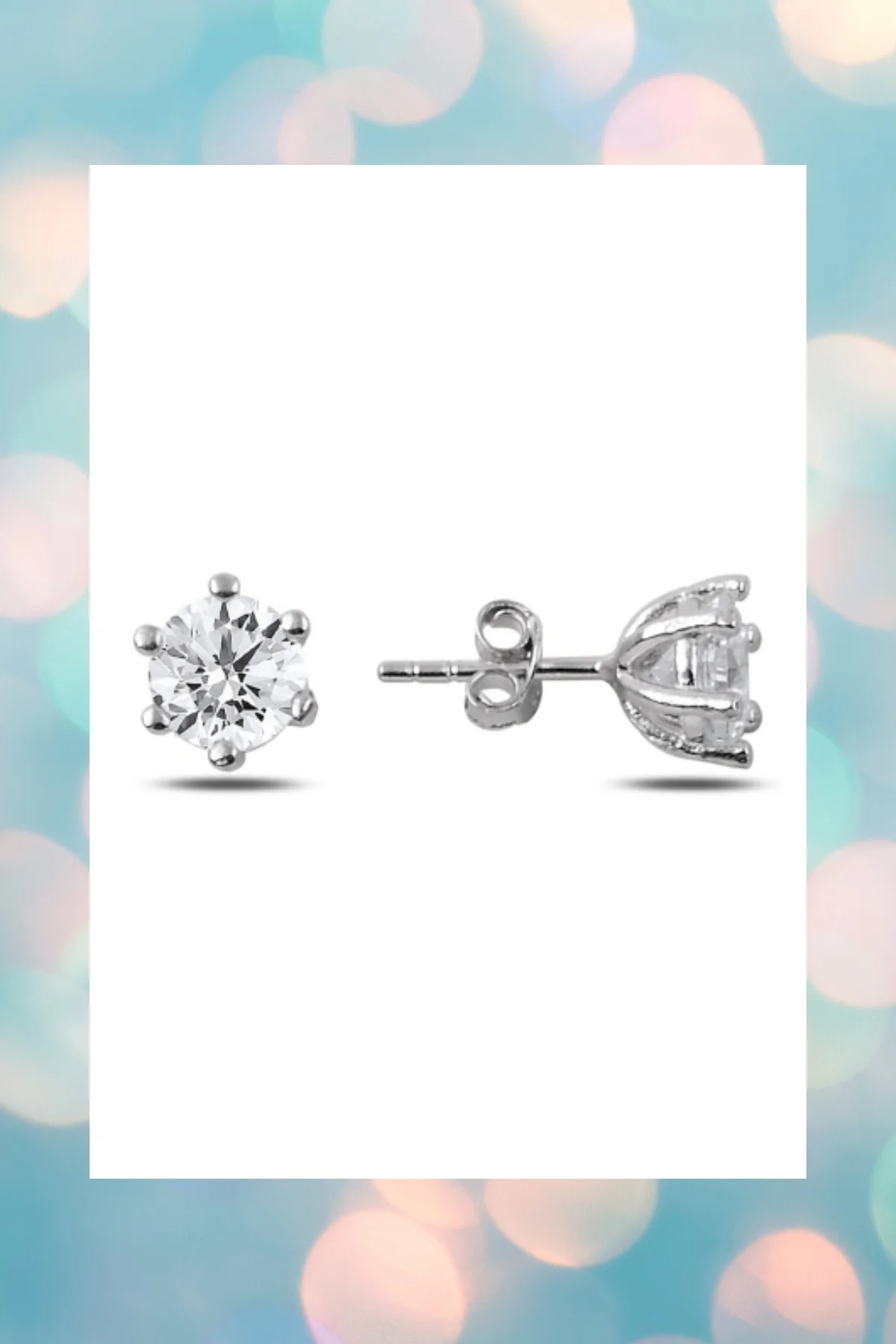 

Crystal Diamond Zirconia 0.30 carat solitaire earrings