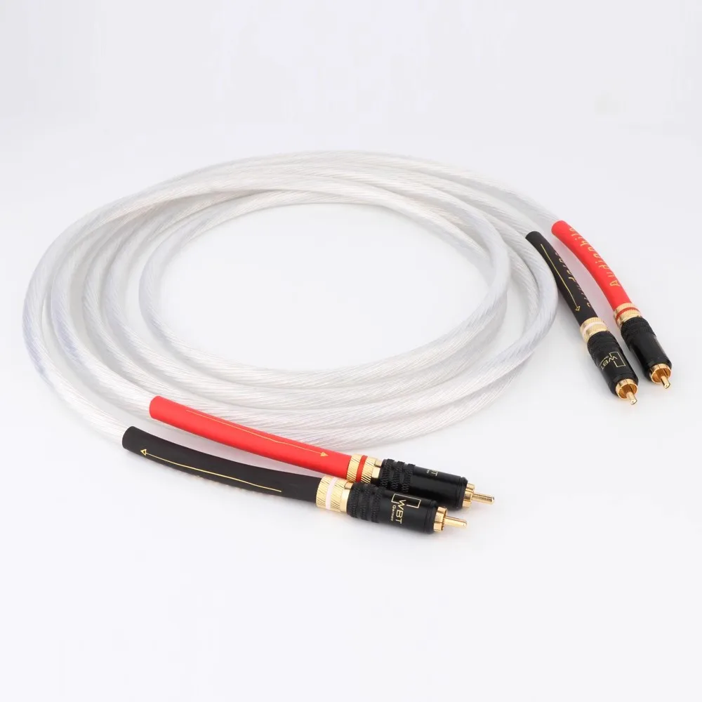 Голландский 12-ядерный 7N OCC серебряный аудио CD плеер аудиокабель HIFI Двойной RCA