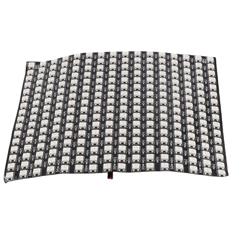 Фото 【РЕКОМЕНДУЕМ】3X WS2812 RGB LED-матричная панель с индивидуальной адресацией, гибкая, для видеоэкранов, DC5V (16X16) №5