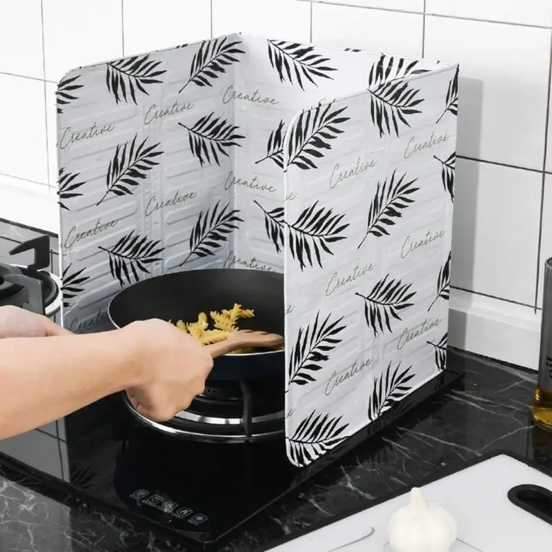 

Алюминиевая заслонка для газовой плиты, защитный кухонный экран от разбрызгивания масла при жарке, аксессуары для приготовления пищи